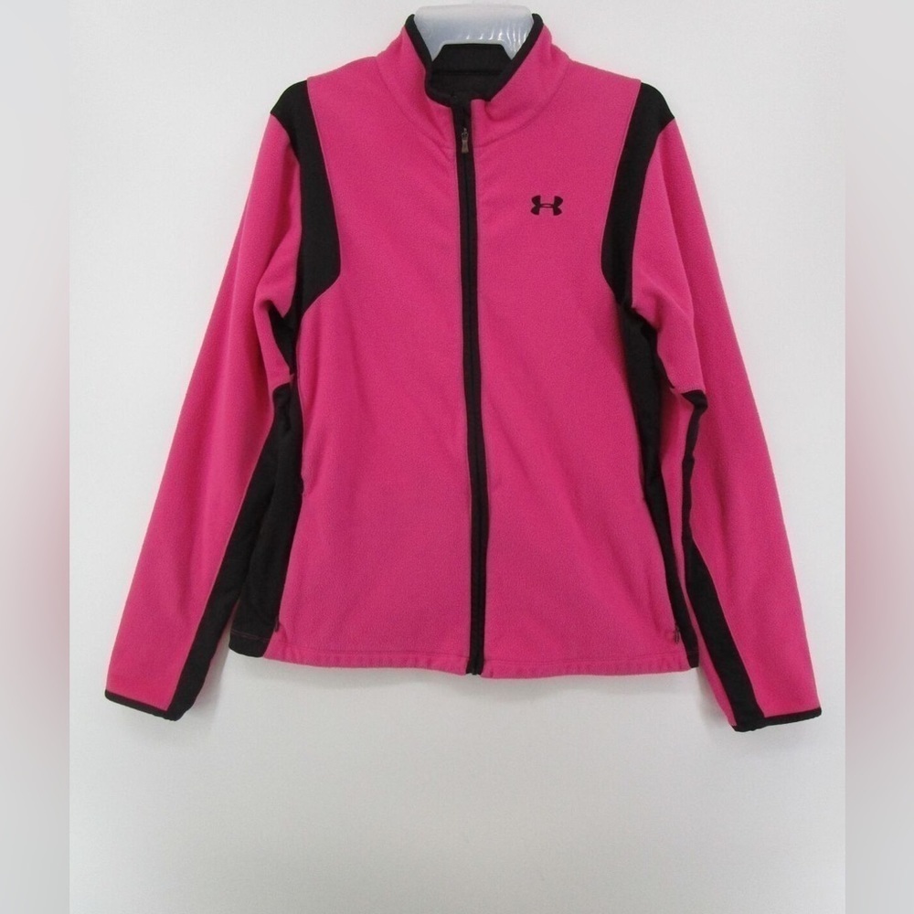 Under Armour Women’s Slim Fit Cold Gear Pink Zip-up Sweater Size Medium